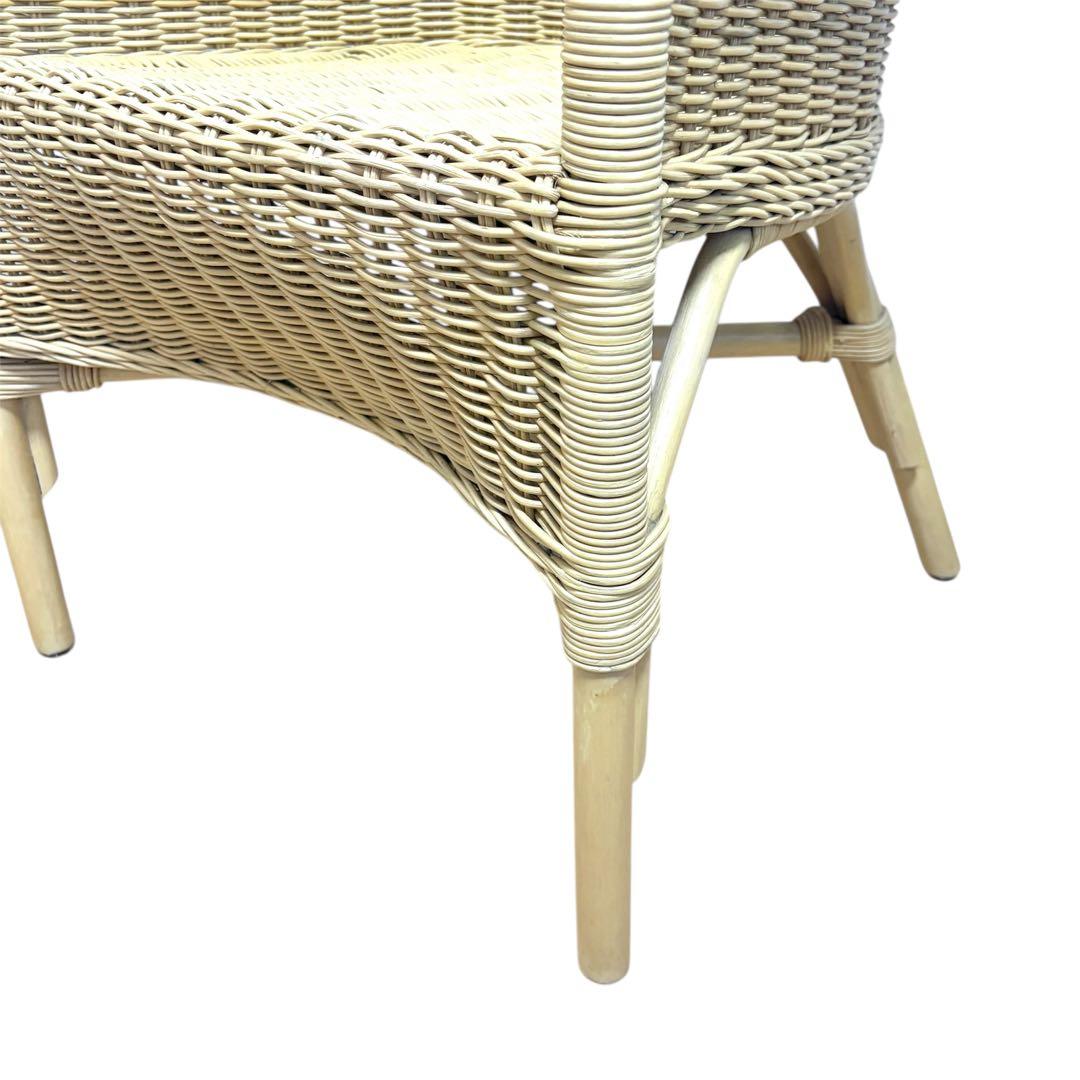 【美品】Casablancaカサブランカ　モナコ　ラタン籐クッション付き　チェア