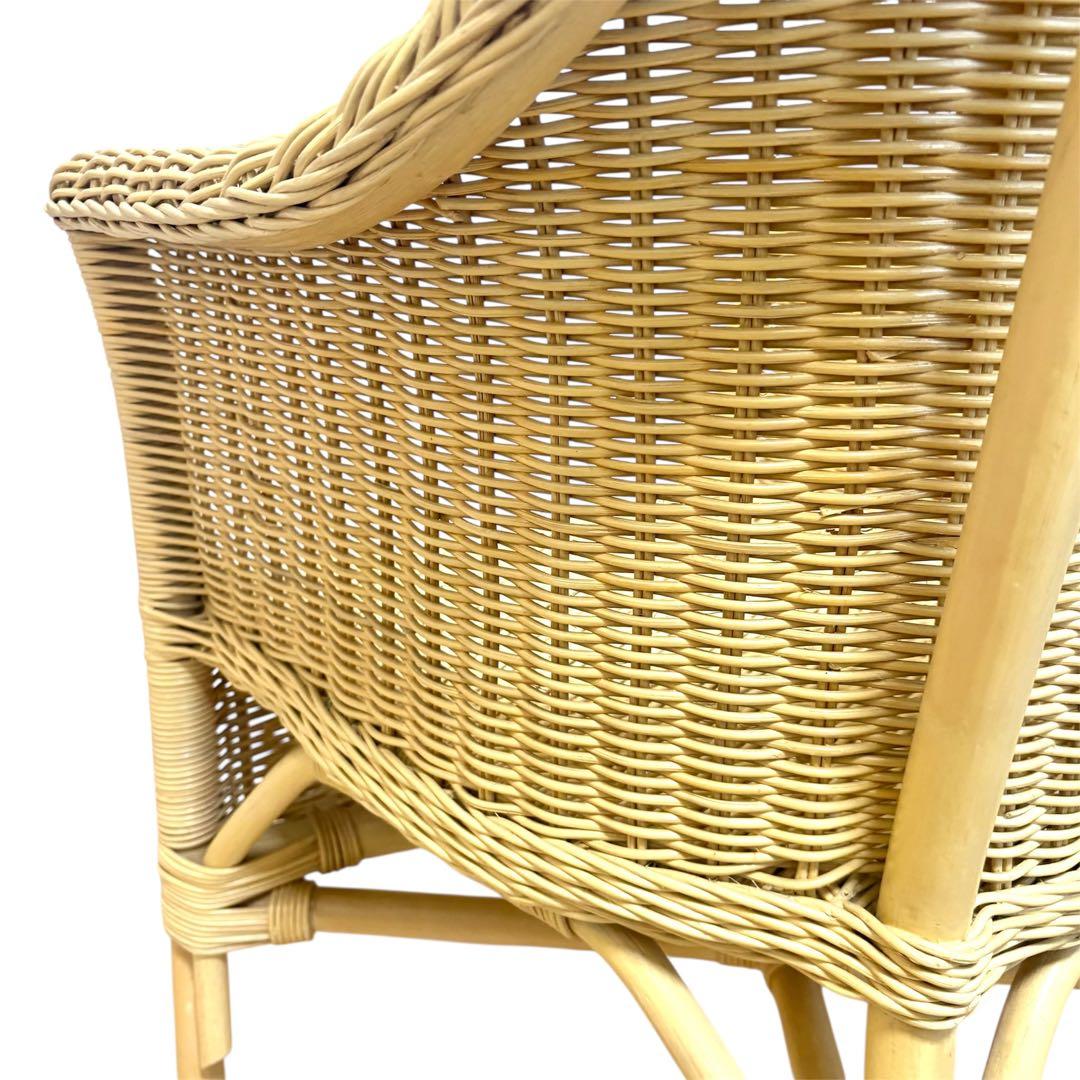 【美品】Casablancaカサブランカ　モナコ　ラタン籐クッション付き　チェア