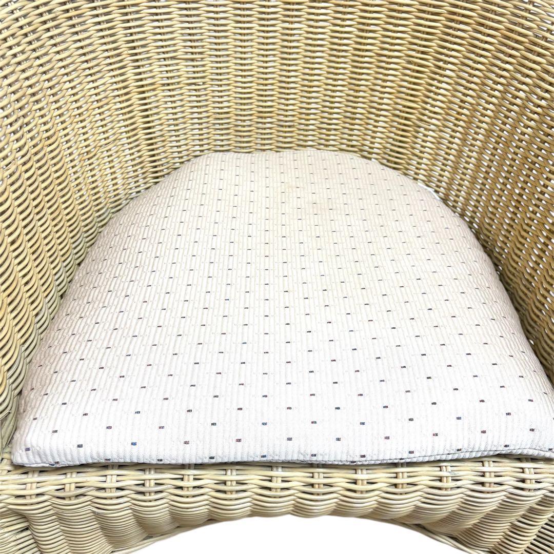 【美品】Casablancaカサブランカ　モナコ　ラタン籐クッション付き　チェア