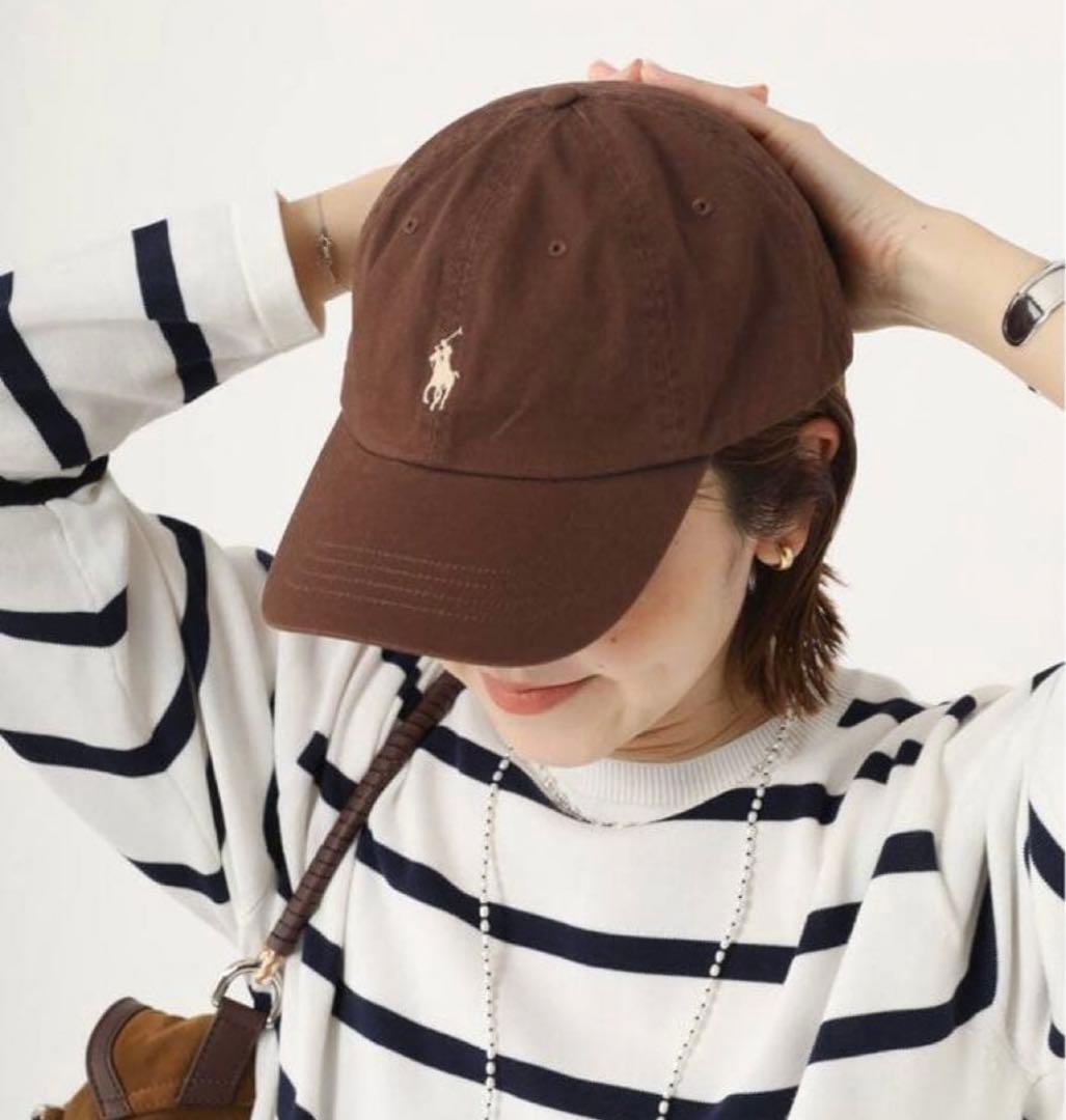ポロラルフローレン　ポロ　キャップ　ブラウン