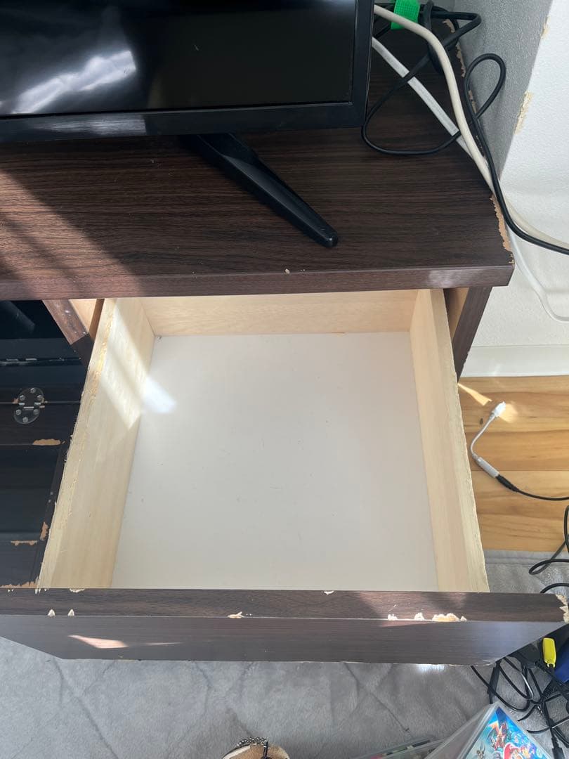 テレビ台 引き出し付き収　ダークブラウン