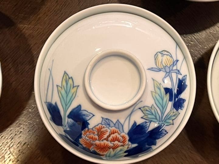 有田焼　蓋つき御飯茶碗五脚