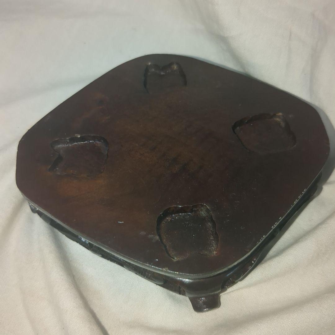 中国美術　翡翠香炉　ヒスイ　四つ足　アンティーク雑貨　 鳥彫刻