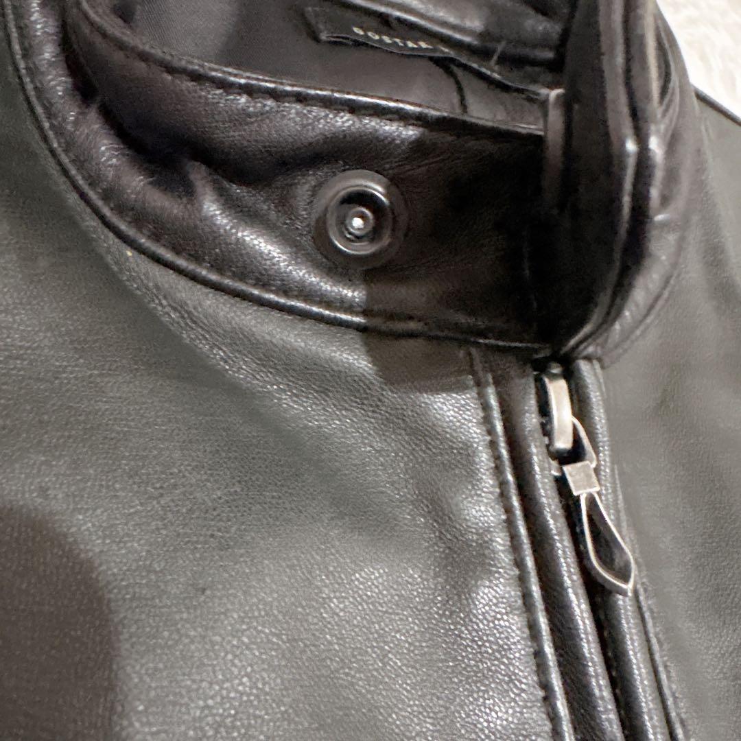 ゴスタールジフーラムレザーライダースジャケット48XLサイズブラック黒羊革y2k