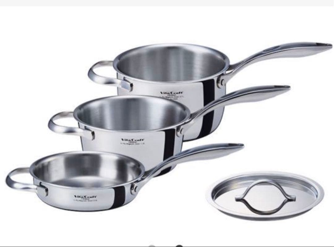 ビタクラフト ミニパンセット　片手鍋　無水鍋　ステンレス　多層鍋　レア