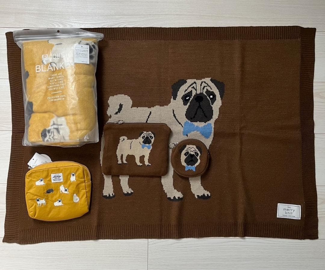 パグ　グッズセット　ブランケット