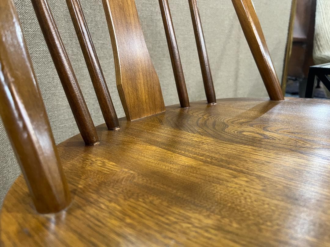 【英国vintage】ERCOL / アーコール　 スワンバックチェア　エルム材