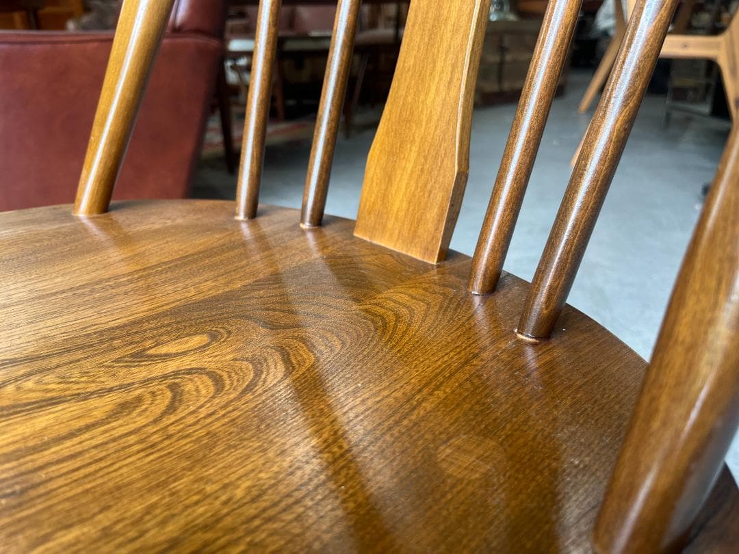 【英国vintage】ERCOL / アーコール　 スワンバックチェア　エルム材