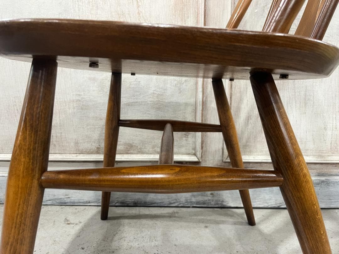 【英国vintage】ERCOL / アーコール　 スワンバックチェア　エルム材