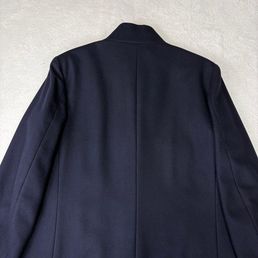 セオリー BELVIN スタンドカラー ロングコート ウール カシミヤ 紺 L