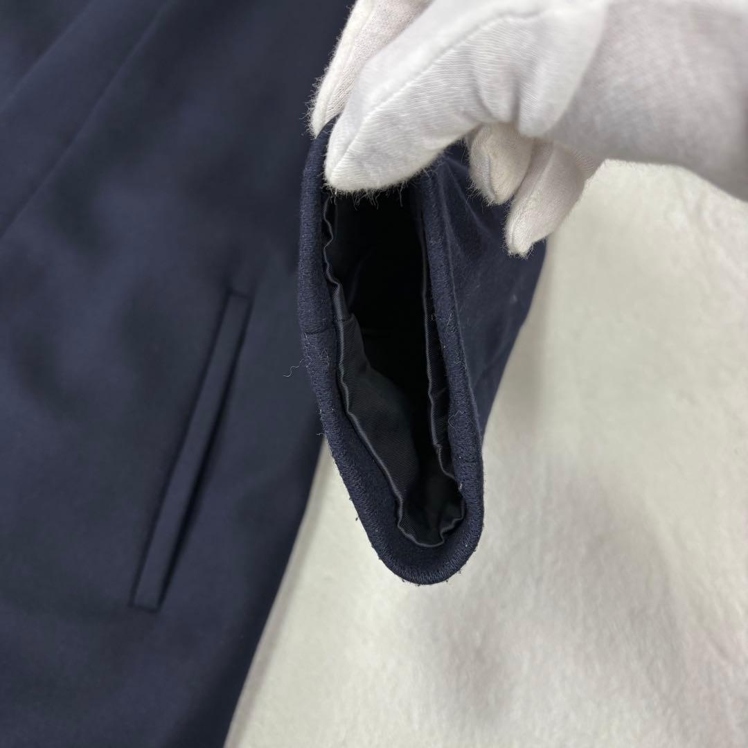 セオリー BELVIN スタンドカラー ロングコート ウール カシミヤ 紺 L