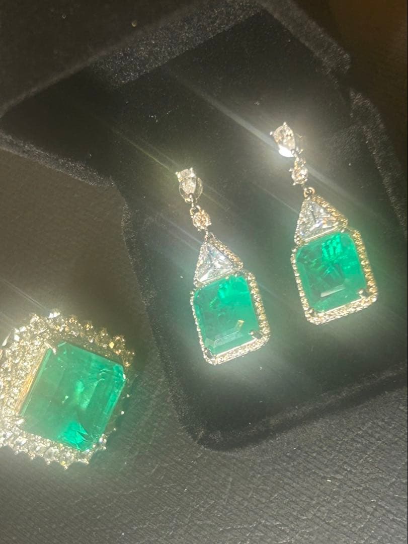 モアサナイト19.2ctテニスブレスレット➕エメクォーツリング13セット