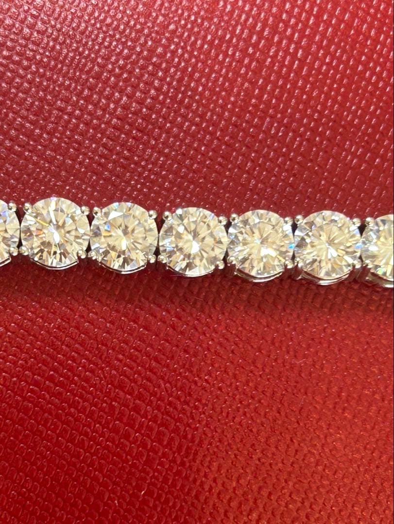 モアサナイト19.2ctテニスブレスレット➕エメクォーツリング13セット