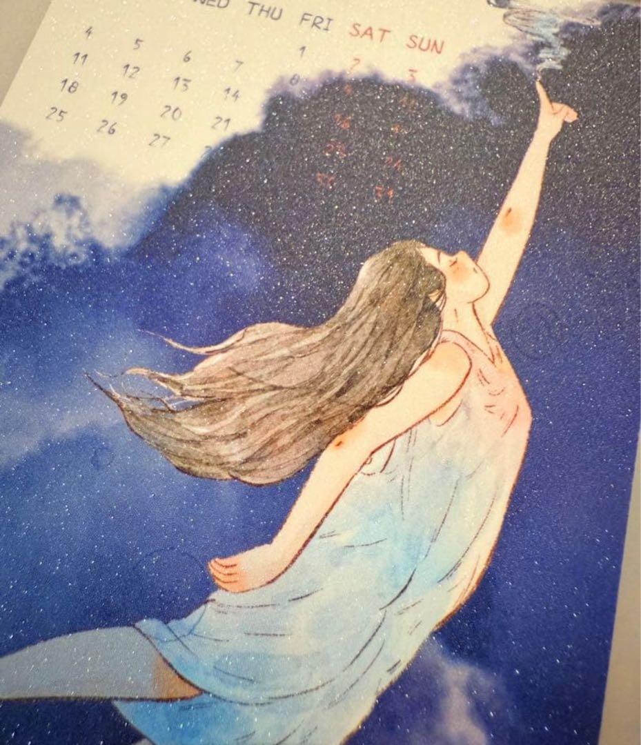 新品　DINGDING　カレンダー　PET霧面型抜きタイプマスキングテープ　8巻