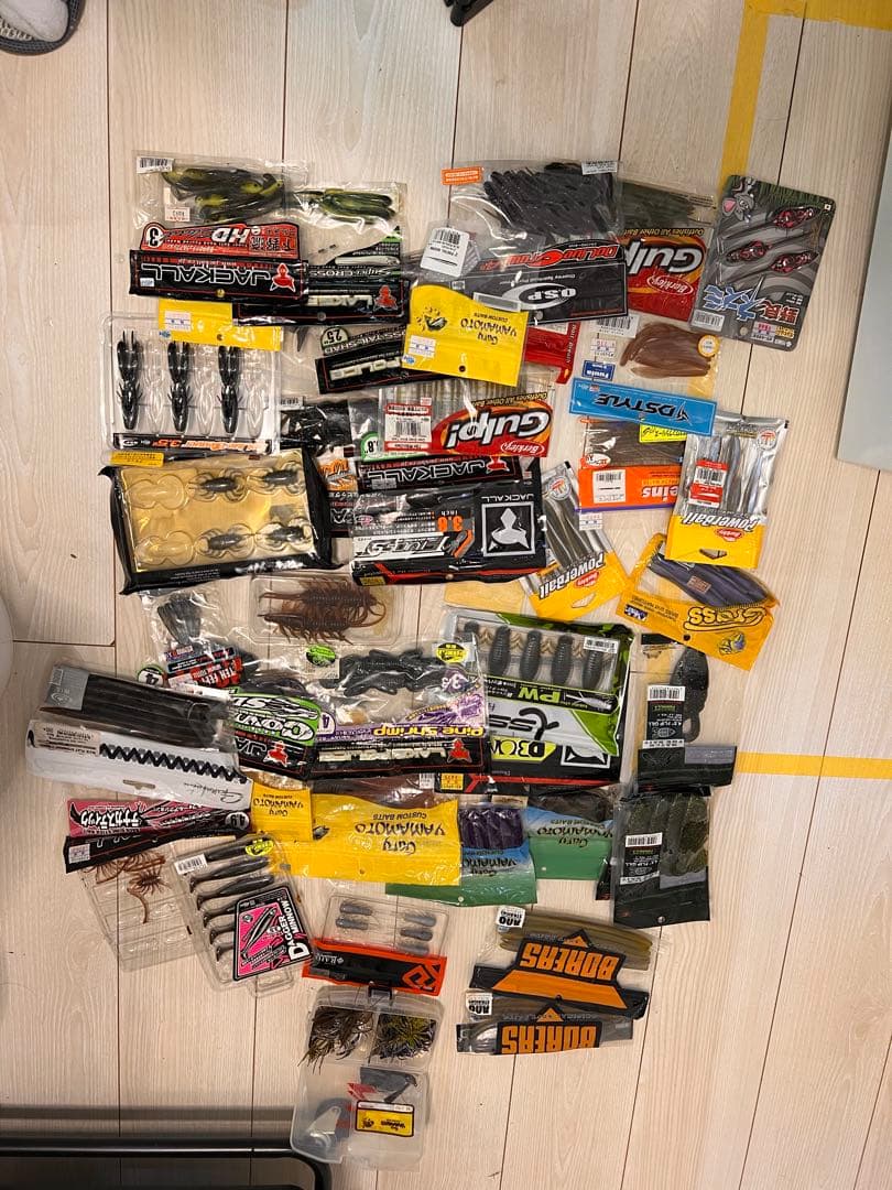 【バス釣りセット】ロッド６本・リール6台・バッカン・ウェストバック・ルアー各種