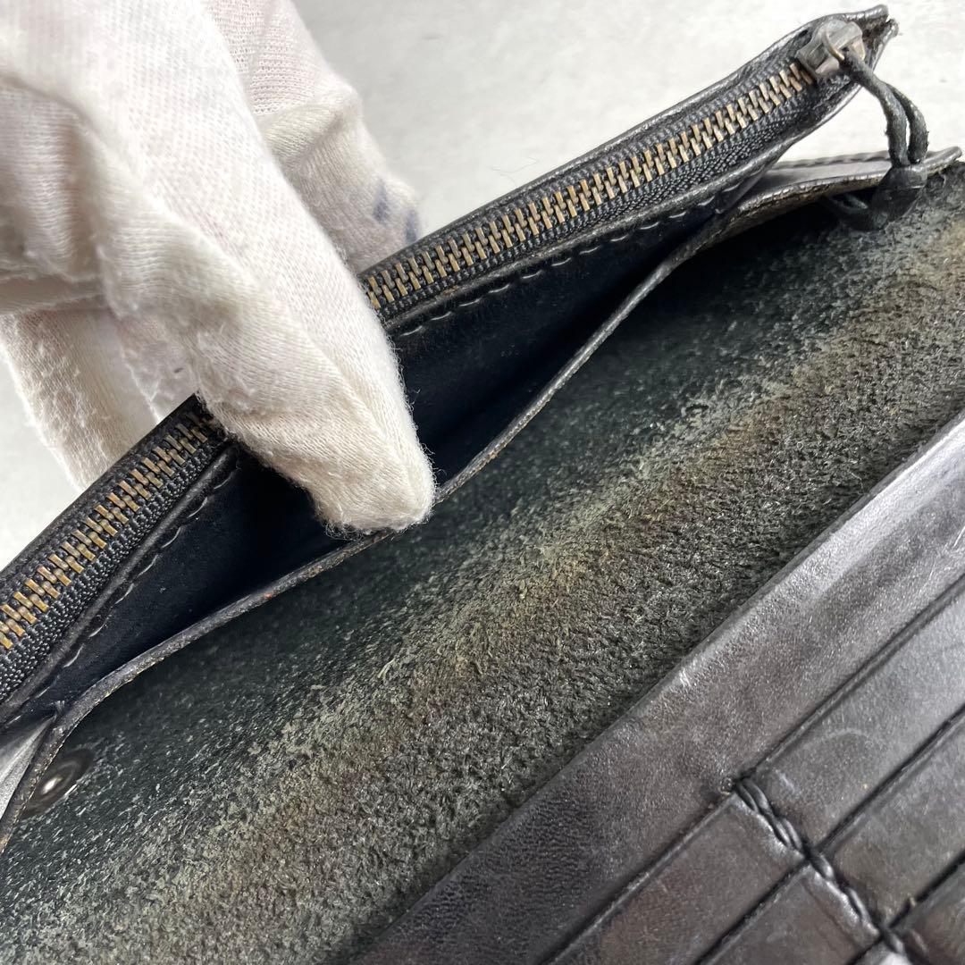 入手困難✨ ビーズ屋公ちゃん 長財布 コンチョ 本革 バイカーウォレット 黒色