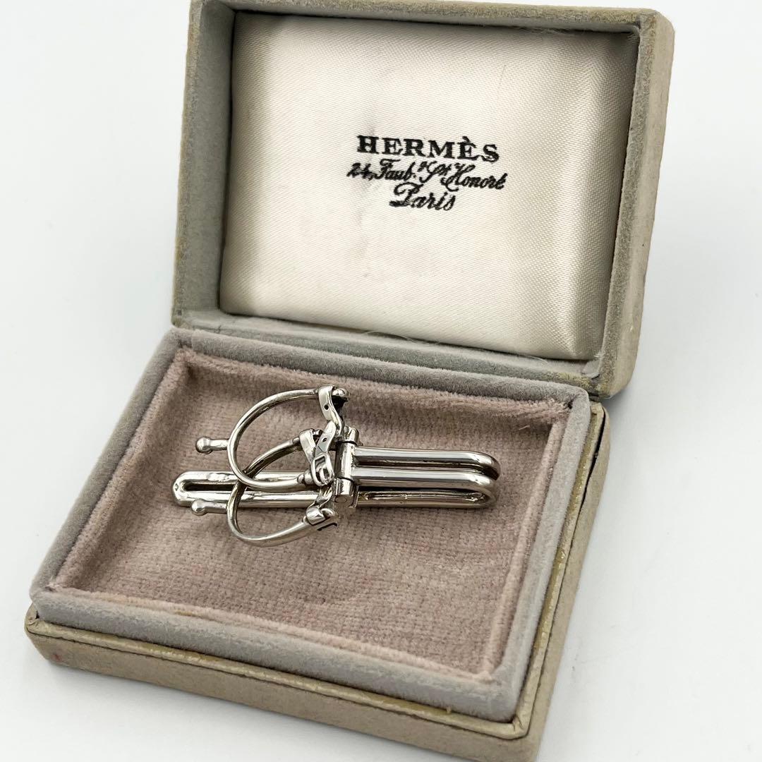 【希少デザイン】HERMES マネークリップ 拍車 ヴィンテージ　箱付き