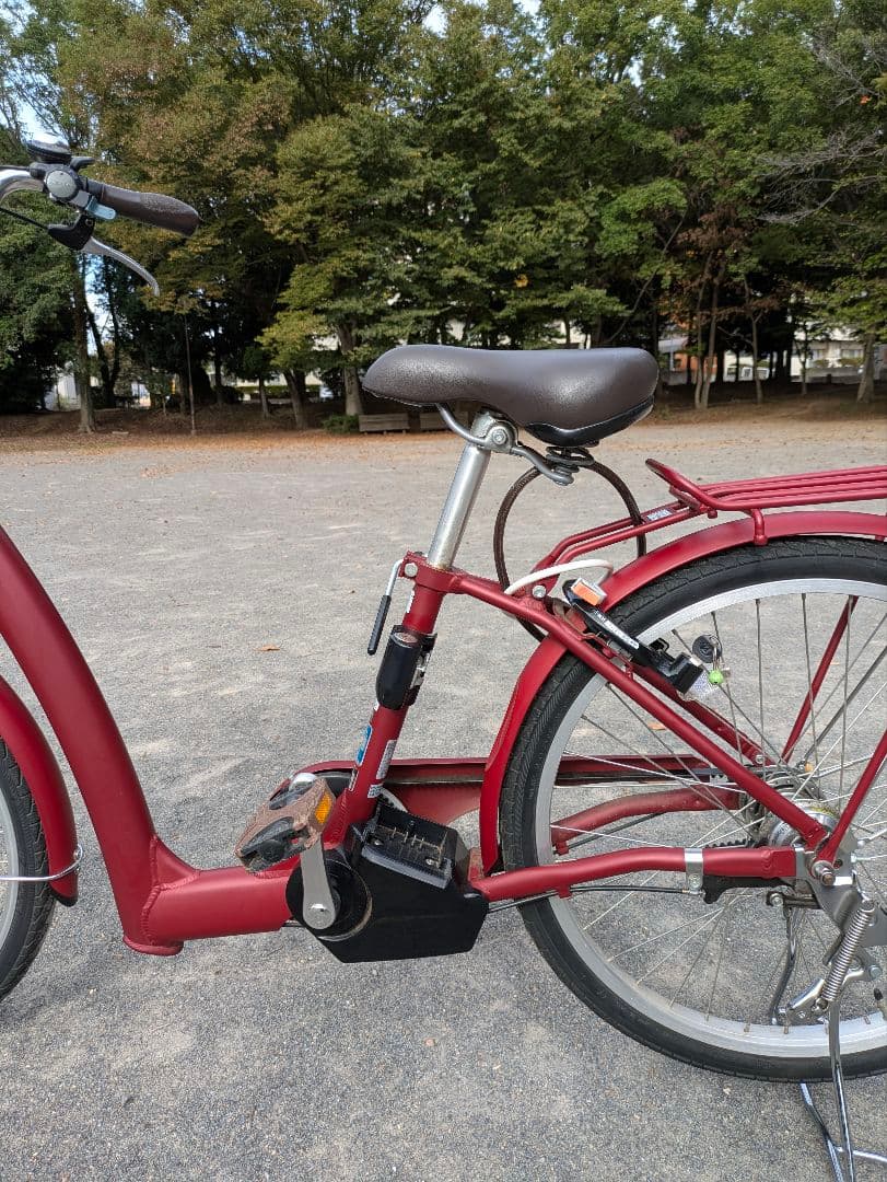 かあブリヂストン 電動アシスト自転車 ラクット レッド24インチ