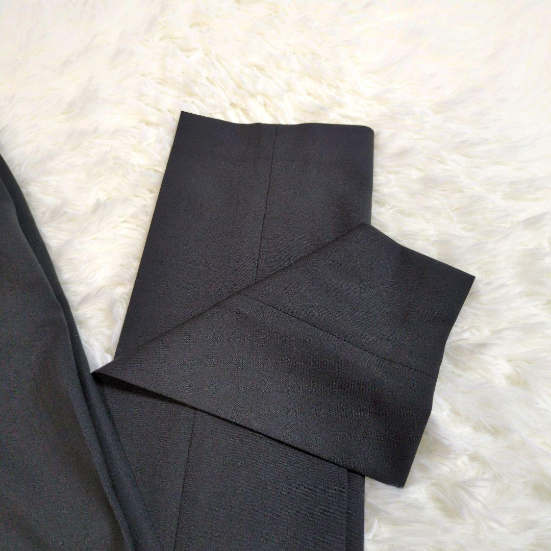 セオリー　セットアップ　ノーカラー　ジャケット　パンツ　ストレッチ　ブラック