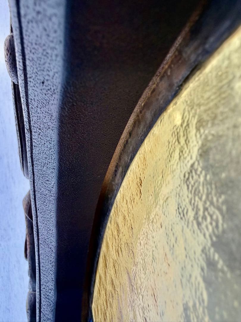 引取り限定 フレーム付き ステンドグラス オブジェ 窓枠