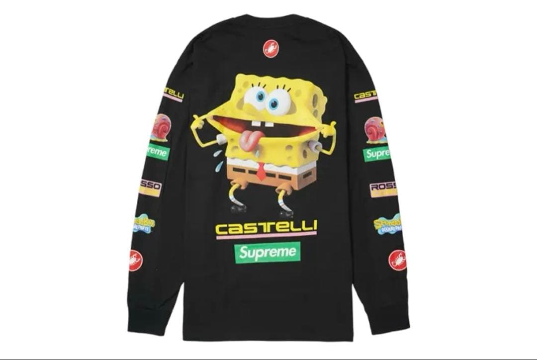 Supreme x SpongeBob Racing L/S Tee 黒　S