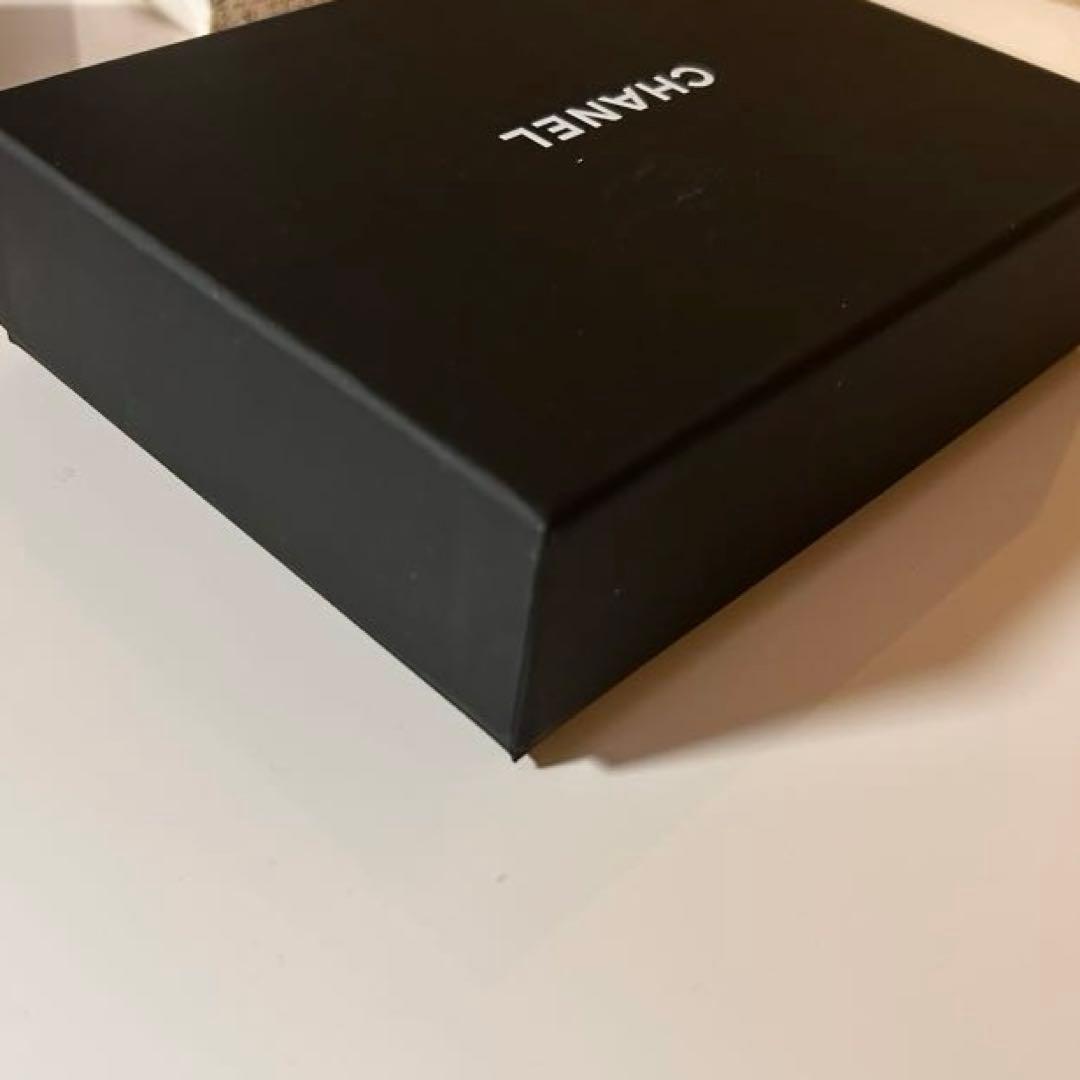 CHANEL シャネル 三つ折り財布 マトラッセ キャビアスキン ブラック 付属