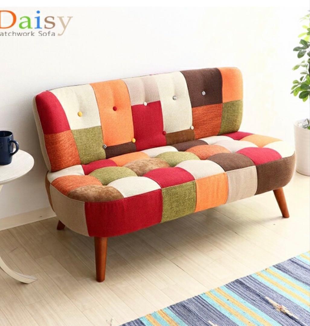 パッチワークソファ 123cm