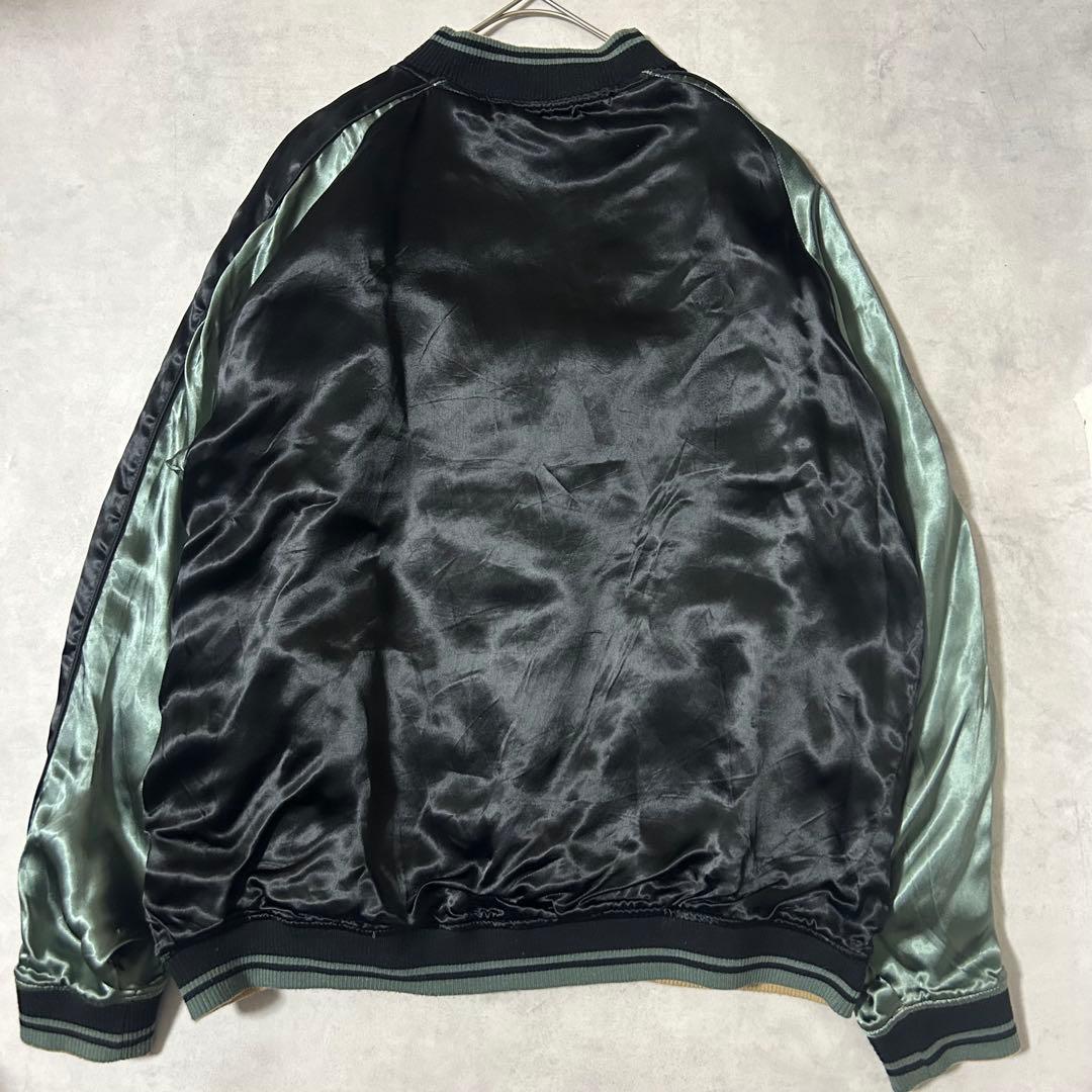 抜刀娘 スカジャン リバーシブル XXL 花 蓮 桜 和柄　刺繍 MA-1