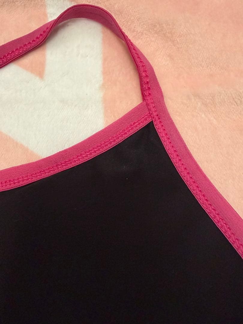 ジャザサイズ　レギンス　上下　セット③黒　ピンクロゴ　Jazzercise