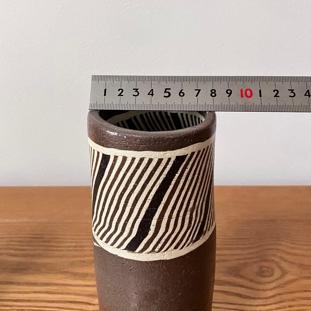 水野双鶴　水野達蔵　練込　花瓶　陶芸品