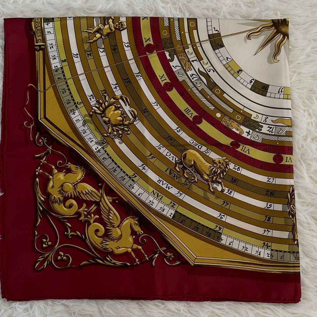 【美品】エルメスHERMES☆カレ９０　占星術　シルクスカーフ　希少　799