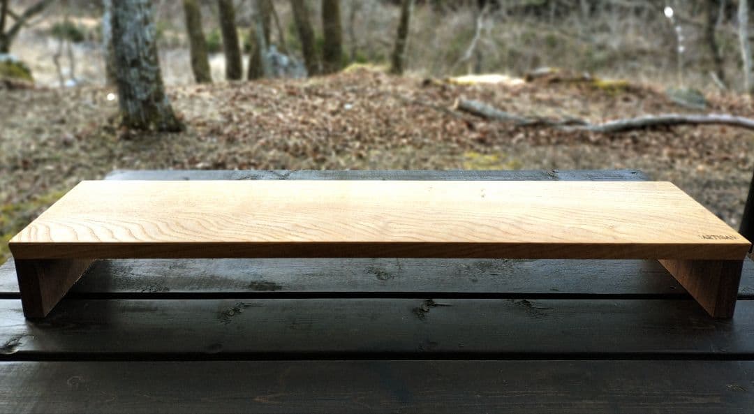 無垢材デスクシェルフ　一点もの