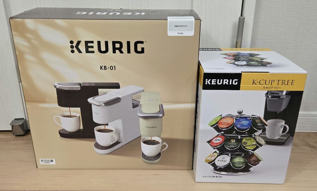 KEURIG KB-01 ホワイト コーヒーメーカー&K-CUP TREE