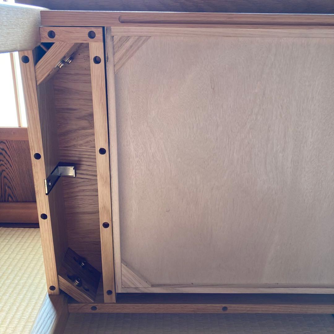 無印良品　無垢材デスク　テーブル　机　木製　オーク材　引き出し付き