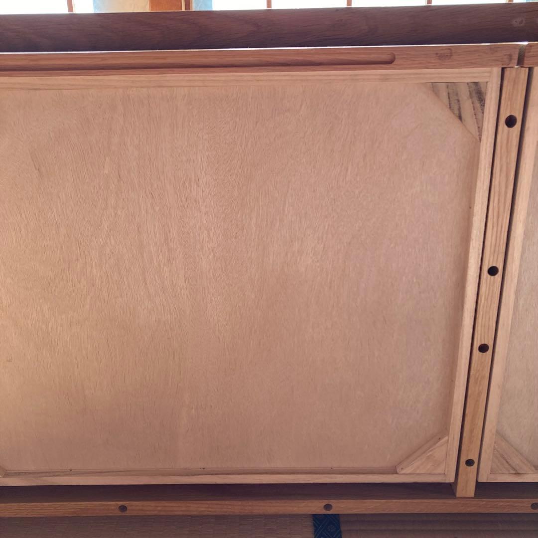 無印良品　無垢材デスク　テーブル　机　木製　オーク材　引き出し付き