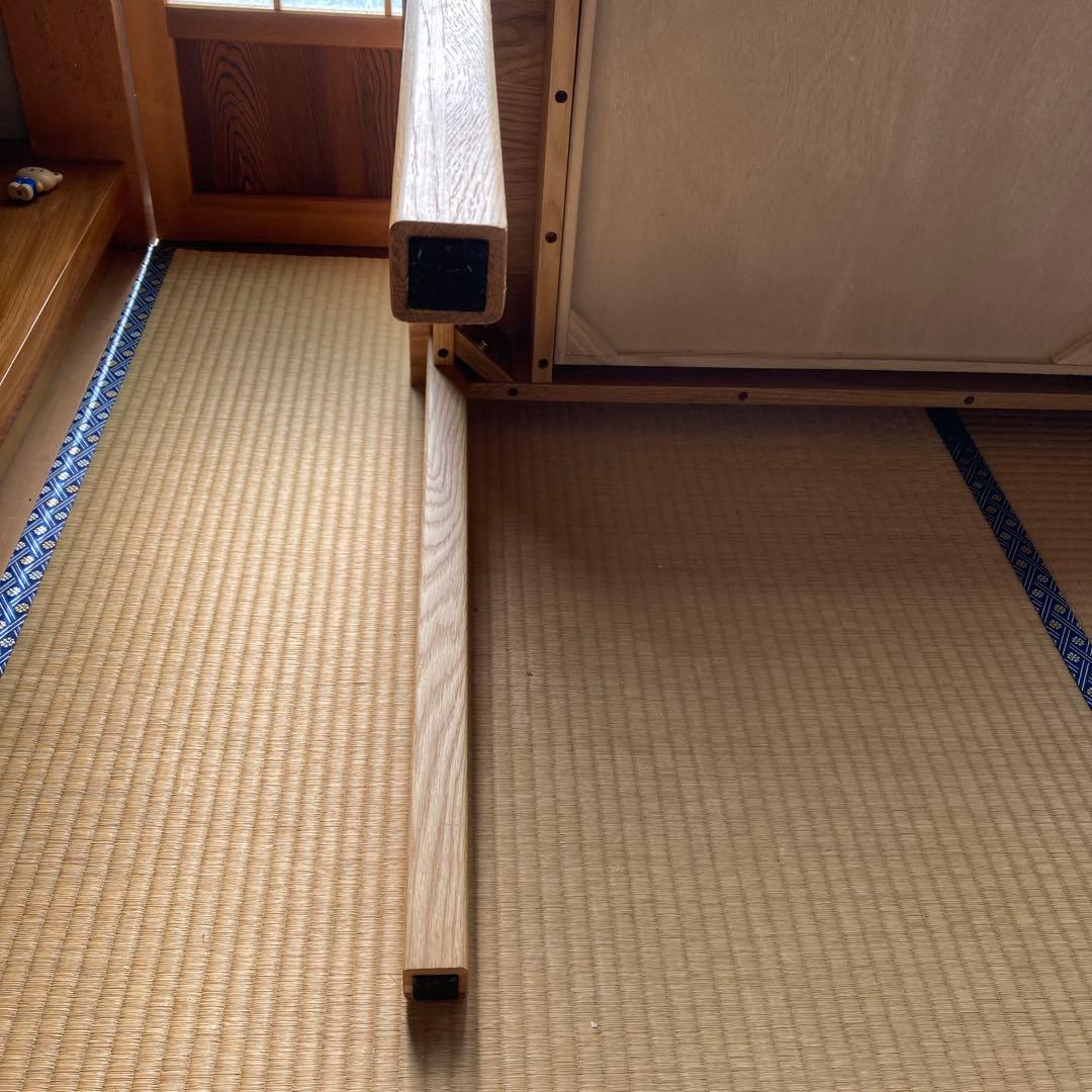 無印良品　無垢材デスク　テーブル　机　木製　オーク材　引き出し付き