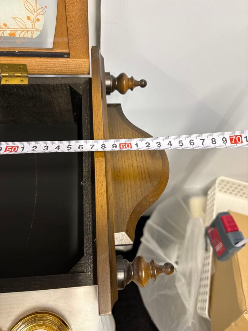 木枠のセイコー製クォーツ 振り子（壁掛け）