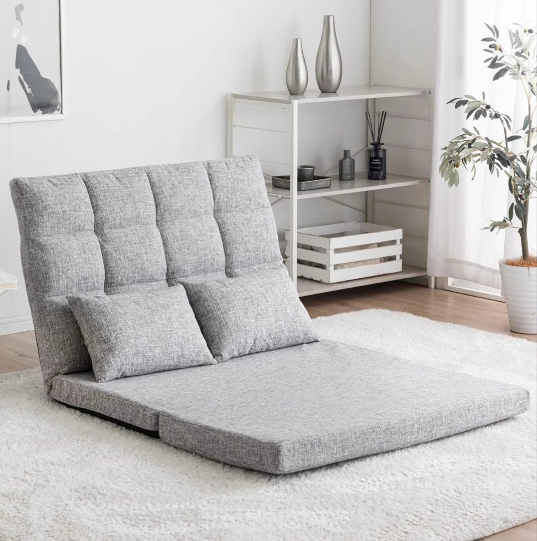 【タンスのゲン】 ソファベッド 3way 2人掛け 幅100cm クッション付き