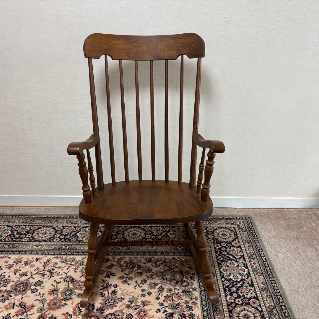 【送料込み】アンティーク家具/木製ロッキングチェア