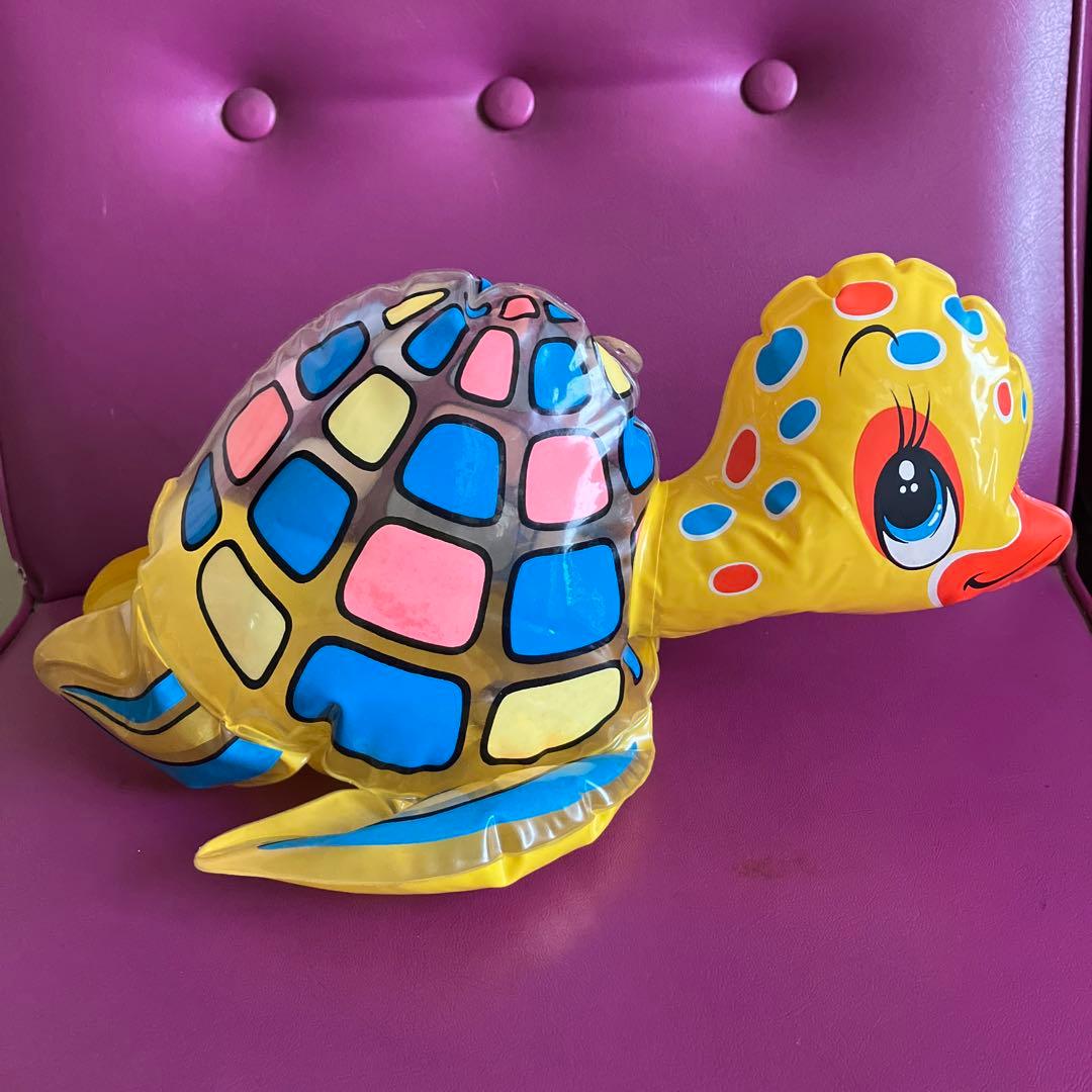 亀さんの空気入り人形 鈴入り、レア 絶版 昭和レトロ