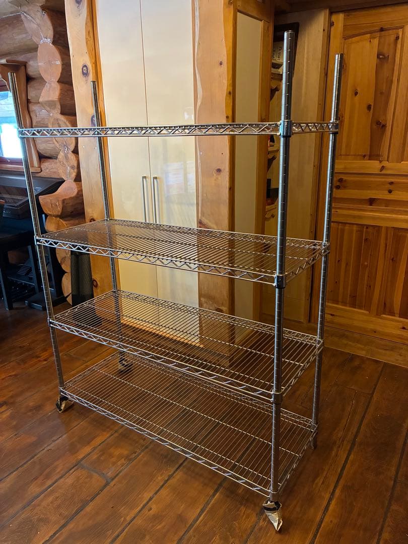 エレクター ラック 4段 幅120×奥46×高160cm 業務用ワイヤーシェルフ