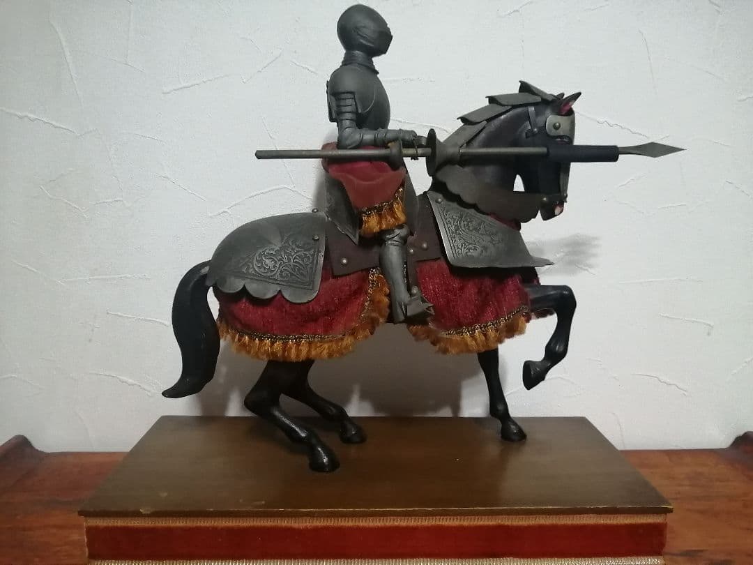 ヨーロッパ アンティーク ドイツ製 西洋 騎士 鉄製 木製 オブジェ