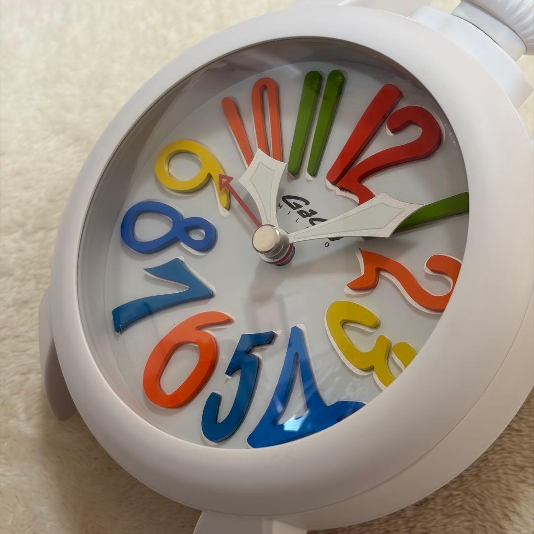 GaGa MILANO ガガミラノ 目覚まし時計 ホワイト 動作確認済