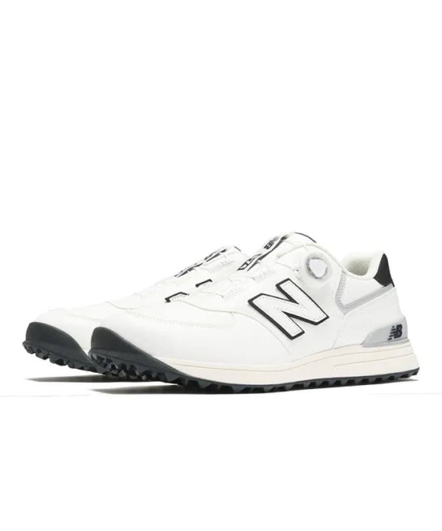 New Balance 574 ゴルフシューズ ホワイト/ブラック