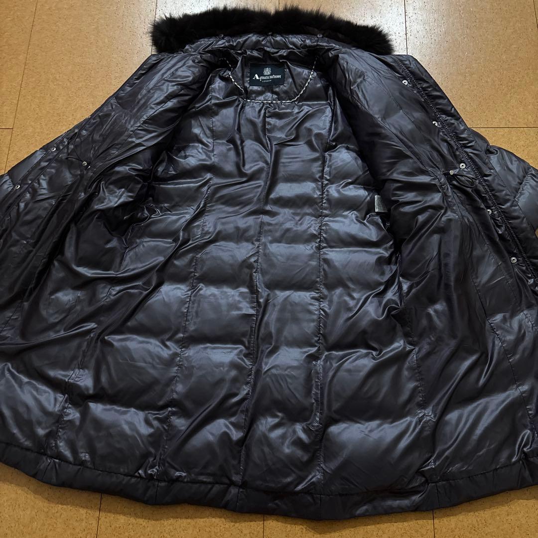 新品同様　15号 高級　大きいサイズ　アクアスキュータム　ダウン　ロングコート