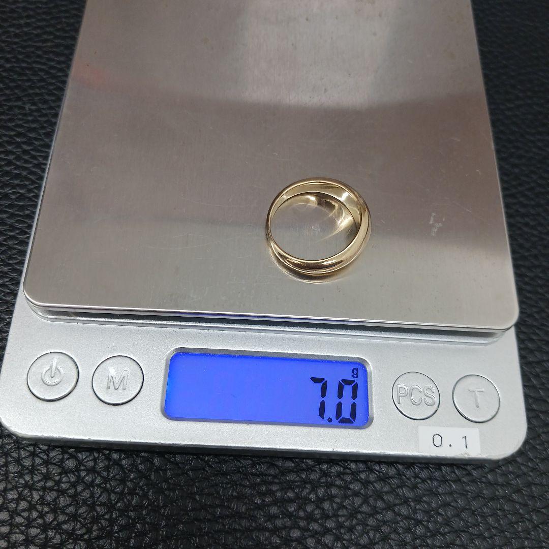 (★B021003) K18 YG リング 指輪 約15-16号 メンズ