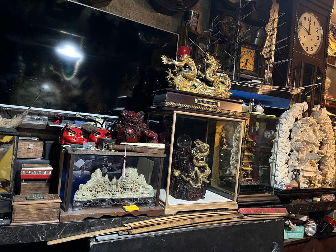 大友彦神で 風水龍の置物 龍の置き物 金色の龍 中国の伝説上の神獣である龍