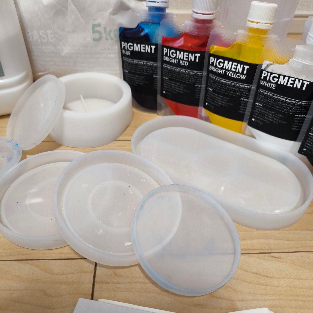 ジェスモナイト AC100 セット 顔料5色・モールド・金箔・道具一式