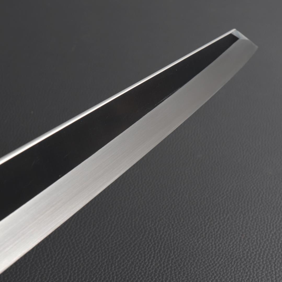 9837 切付柳刃包丁 尺一 刃は究極の切れ味 刺身包丁 人工象牙黒三本巻八角柄