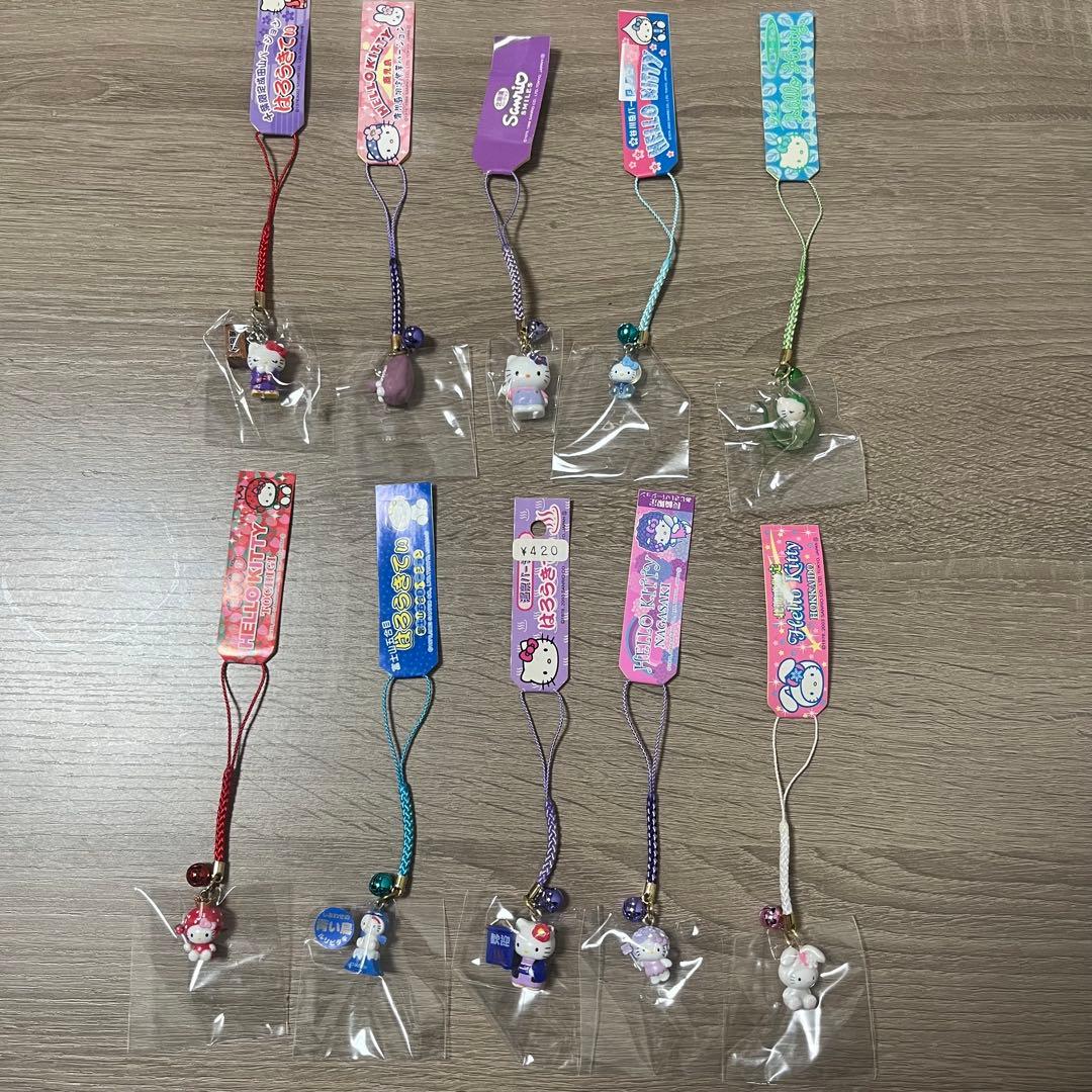 【レア】ハローキティ 根付ストラップ 10個セット